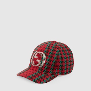 Gorra de béisbol de pata de gallo con GG