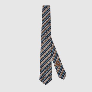 Striped silk tie