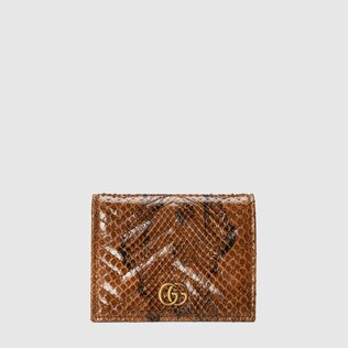 GG Marmont python card case wallet