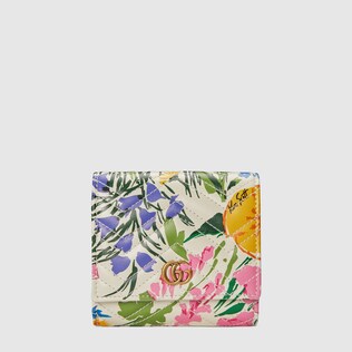 Online Exclusive Ken Scott print GG Marmont card case wallet
