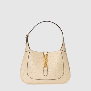 Sac à épaule Jackie 1961 en autruche petite taille