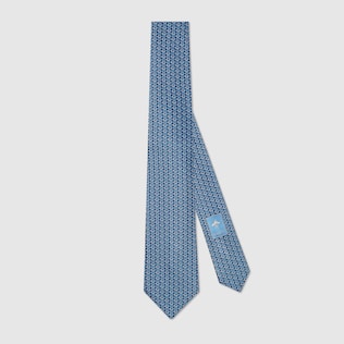 Interlocking G Horsebit silk tie