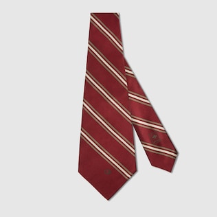 Stripe silk tie