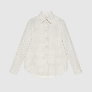 Chemise en coton Oxford à carreaux