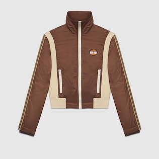 Wattierte Jacke aus Nylon mit Reißverschluss