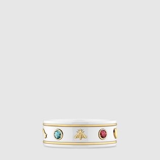 Icon ring with gemstones