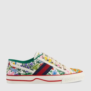 Gucci Tennis 1977 Damensneaker mit Print von Ken Scott, nur online