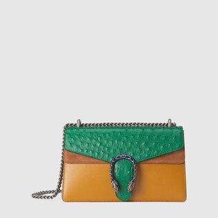Sac à épaule Dionysus en autruche petite taille