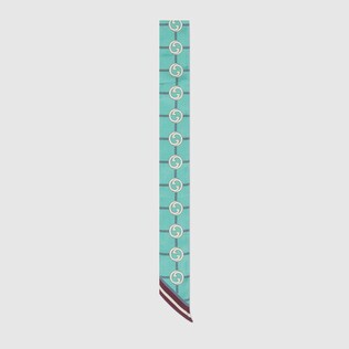 Silk neck bow with Interlocking G print