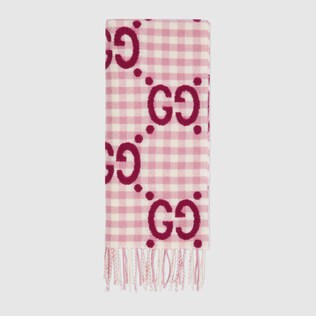 Écharpe en laine jacquard GG