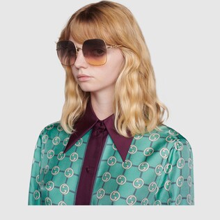Square-frame sunglasses