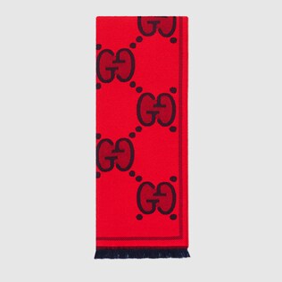 Écharpe en jacquard de laine GG