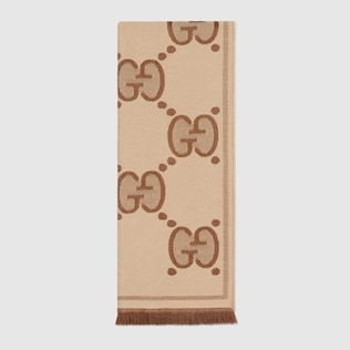 GG wool jacquard scarf
