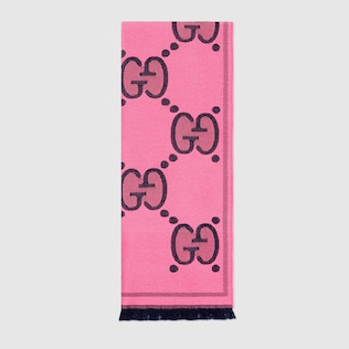 GG wool jacquard scarf