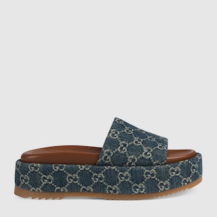 Sandalo slider donna con plateau