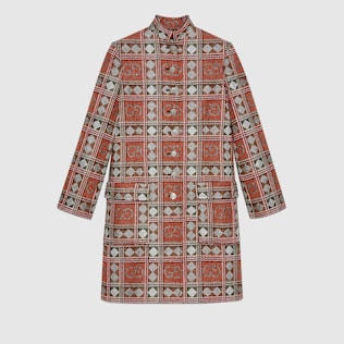 Check GG tweed coat