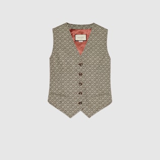 Chaleco de lana de jacquard con G