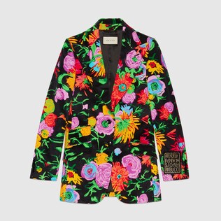 Chaqueta de terciopelo estampado Ken Scott
