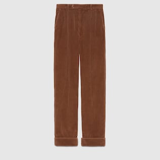 Pantalon en velours côtelé coupe regular