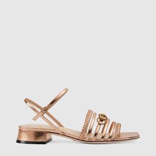 Sandalo donna in pelle con Morsetto