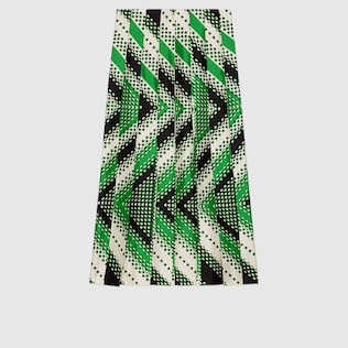 Chevron print silk skirt