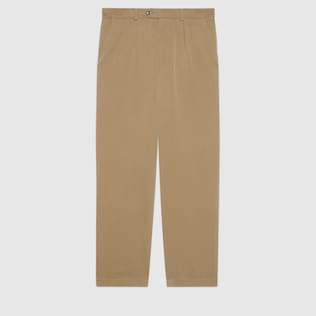 Cotton trousers with Interlocking G patch