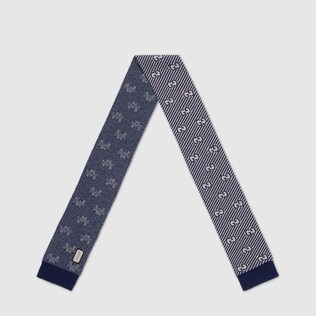 Children's GG wool scarf