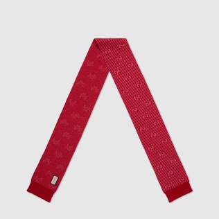 Children's GG wool scarf