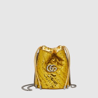 GG Marmont mini sequin bucket bag
