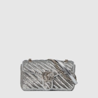 GG Marmont small sequin shoulder bag