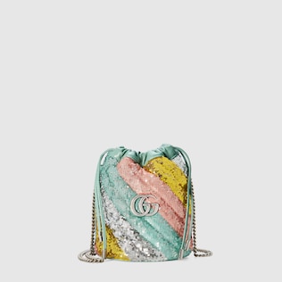 GG Marmont mini sequin bucket bag