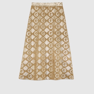 Lamé G rhombi jacquard skirt