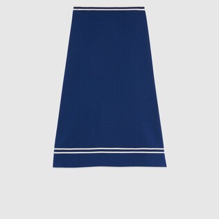 Wool skirt with contrast trim