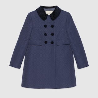 Children's GG viscose wool coat