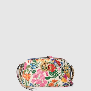 Borsa a spalla GG Marmont con stampa Ken Scott esclusiva online