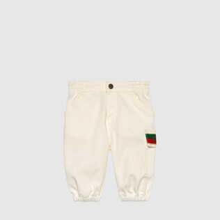 Baby denim jeans with Gucci ribbon