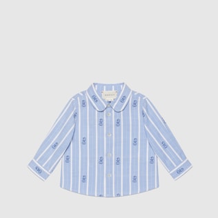 Baby anchor and Interlocking G fil coupé shirt