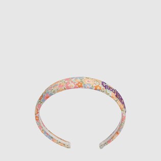 Fascia per capelli in cotone a fiori Gucci Liberty