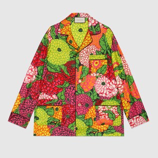Ken Scott print silk twill shirt