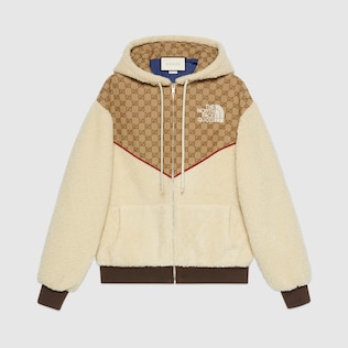 The North Face x Gucci GG canvas and shearling jacket