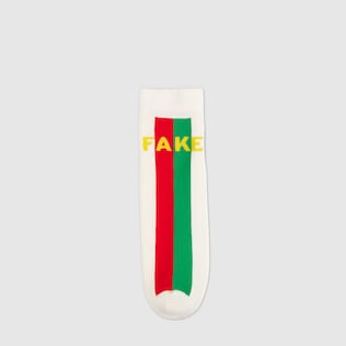Children's 'Fake/Not' cotton socks