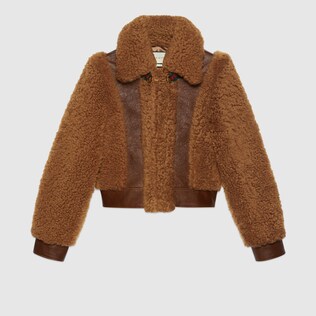 Curly shearling jacket