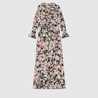 Vestido de seda The North Face x Gucci