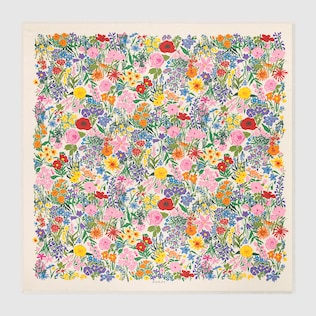 Ken Scott print jacquard cotton shawl
