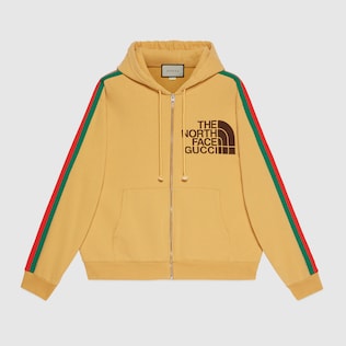 Pullover mit The North Face x Gucci Web-Print