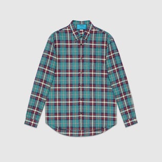 Disney x Gucci唐老鴨格紋襯衫