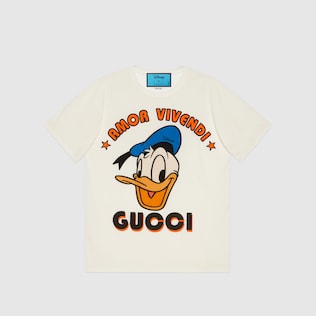 Disney x Gucci T-Shirt mit Donald Duck-Print