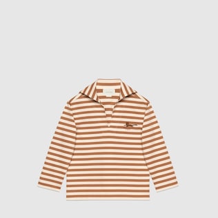 Children's striped cotton sailor polo