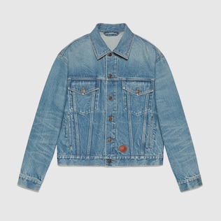 Disney x Gucci Donald Duck Denimjacke mit ökologischer Waschung