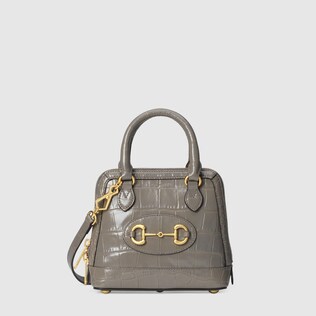 Gucci Horsebit 1955 crocodile mini top handle bag